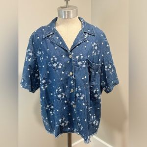 Women’s Jean Top Shirt size 18 Signature by Robbie Bee button down